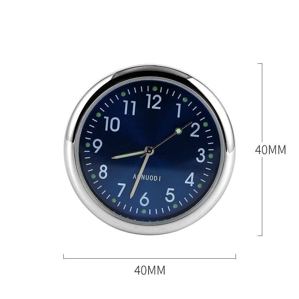 Car Clock Watch Indoor Automobiles Stick-In  Luminous Quartz Analog Watch Universal Pocket Mini Stick-On Clock for Car Boat Bike Home Watch Decoration Accessories