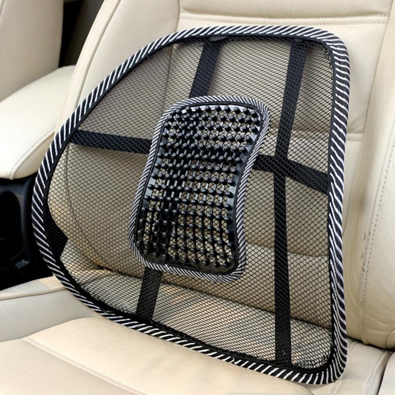 Car Seat Chair Back Cushion Mesh Lumbar Back Brace Car Seat Chair Cushion Massage Back Cushion Pad Support Home Office Lumbar Support Car Mesh Back Support with Massage Beads Ergonomic Designed For Comfort Lower Back Pain Relief