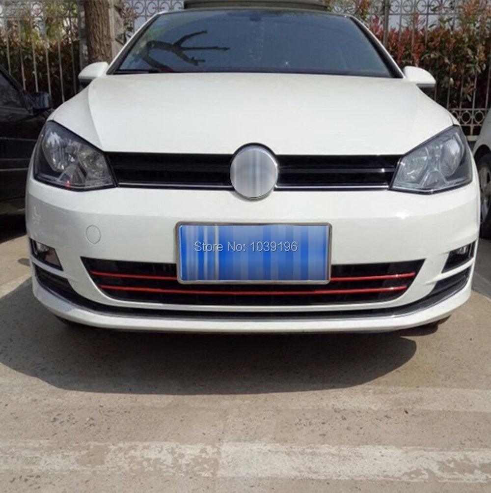Car Styling Fashion Front Grills Stickers Car Accessories Decorative Car Body Decals Grille Trim Center Mesh Strip Sticker Cover Guards Compatible Decorative Auto Body Stickers for Cars Motorcycles