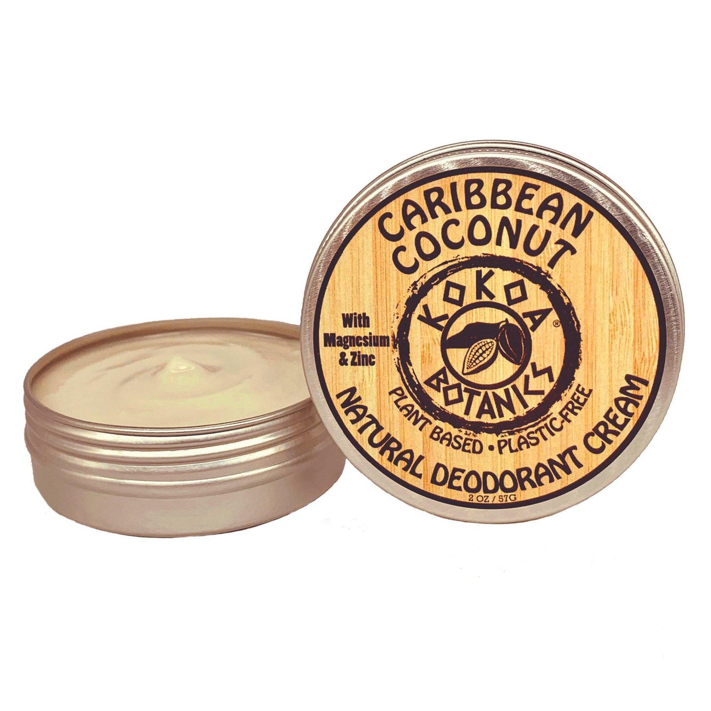 CARIBBEAN COCONUT - Natural Deodorant Cream - Aluminum-Free - 2.5 oz