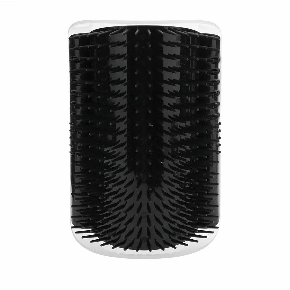 Cat Scratcher Corner Pet Brush Comb Play Cat Toy Plastic Scratch Bristles Arch Massager  Self Groomer with Catnip Pouch Cat Wall Corner Massage Groomer Cat Self Grooming Brush