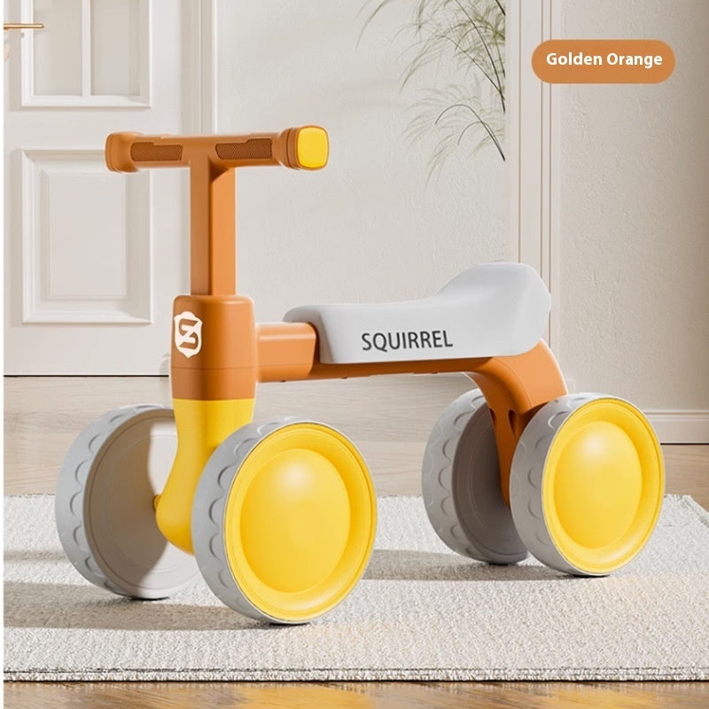 Balance Bike For Kids Four-wheel Pedal-free