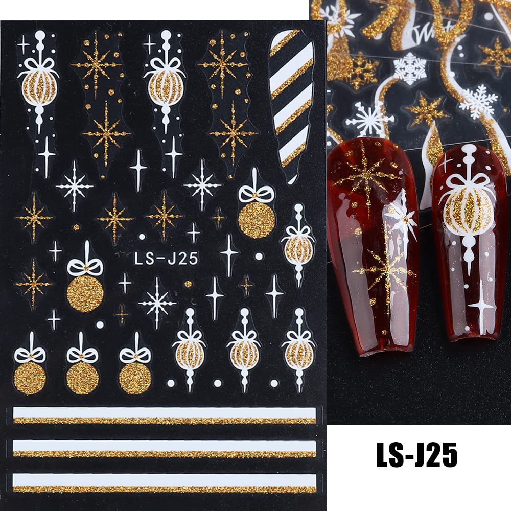 Nail Stickers Winter Snowflake Elk Christmas