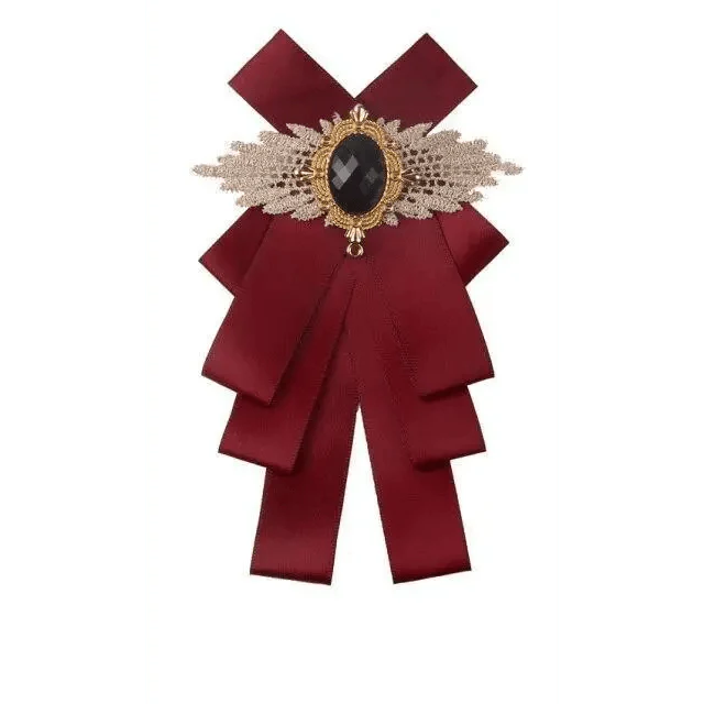 Charming  Butterfly Ladies Bowtie Casual Solid Color Rhinestone Brooch Bowties For Women Fashionable Wedding  Bowtie