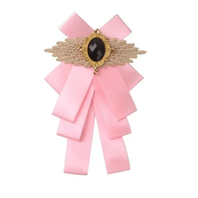 Charming  Butterfly Ladies Bowtie Casual Solid Color Rhinestone Brooch Bowties For Women Fashionable Wedding  Bowtie