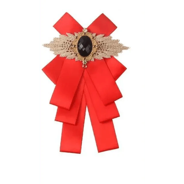 Charming  Butterfly Ladies Bowtie Casual Solid Color Rhinestone Brooch Bowties For Women Fashionable Wedding  Bowtie