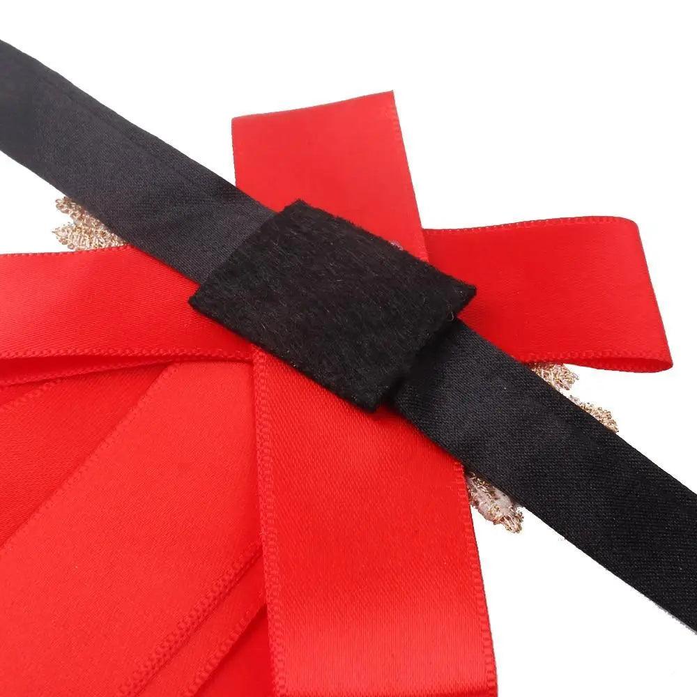 Charming  Butterfly Ladies Bowtie Casual Solid Color Rhinestone Brooch Bowties For Women Fashionable Wedding  Bowtie