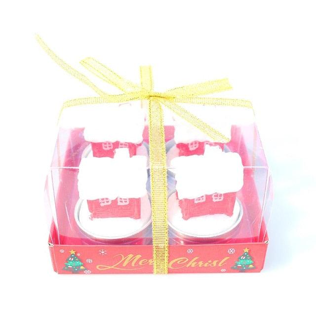 Christmas Candle Themed Festival Ornament Christmas Tea light Candles Handmade Delicate Santa Claus Snowman Pine Cones Christmas Tree Candles Christmas Home Decorations Decorative Cartoon Shaped Candle Home Decor