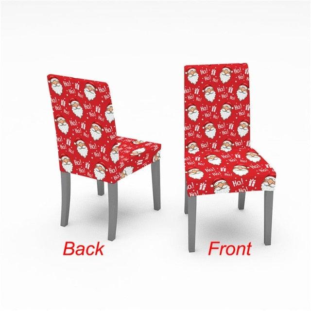 Christmas Chair Cover Stretch Spandex Digital Printed Silla Kitchen Dining Chair Covers Home Party Xmas Decor  Stretch Chair Cover for Dining Room Chair Protector Seat Cover Stretch Slipcover Christmas Bell Furniture For Living Room Ceremony Hotel