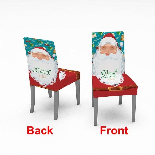 Christmas Chair Cover Stretch Spandex Digital Printed Silla Kitchen Dining Chair Covers Home Party Xmas Decor  Stretch Chair Cover for Dining Room Chair Protector Seat Cover Stretch Slipcover Christmas Bell Furniture For Living Room Ceremony Hotel