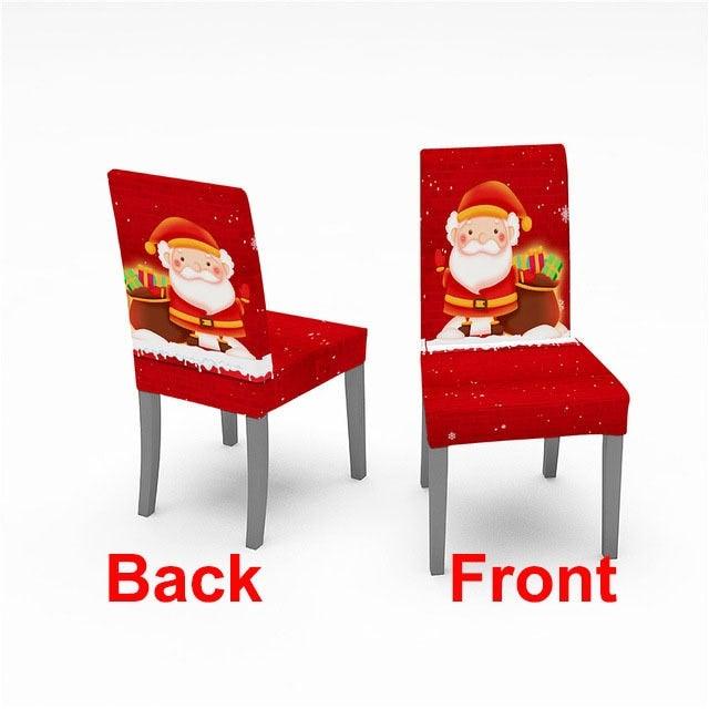 Christmas Chair Cover Stretch Spandex Digital Printed Silla Kitchen Dining Chair Covers Home Party Xmas Decor  Stretch Chair Cover for Dining Room Chair Protector Seat Cover Stretch Slipcover Christmas Bell Furniture For Living Room Ceremony Hotel