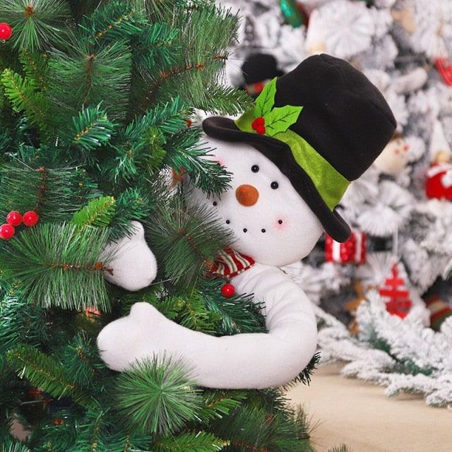 Christmas Curtain Holder Santa Claus Snowman Christmas Tree Ornaments Decoration Xmas Home Decor Festival Party Supplies Christmas Curtain Buckle Doll Santa Snowman Creative Curtain Tieback Hold Back Fastener Christmas Wine Bottle Topper For Home Decor