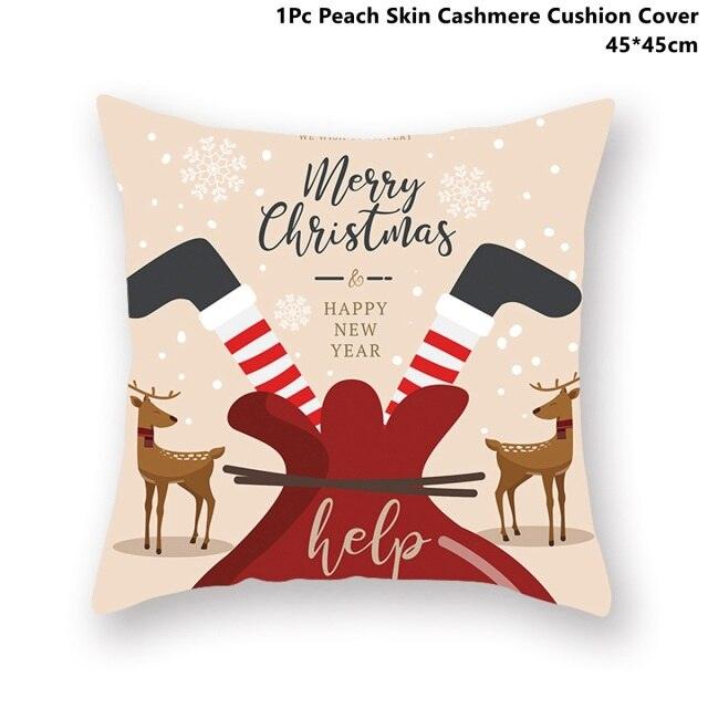 Christmas Pillowcase Santa Cluas Pillow Covers Xmas Holiday Couch Pillows Rustic Christmas Decorations Winter Pillowcase For Home Living Room Xmas Ornaments Navidad Gifts
