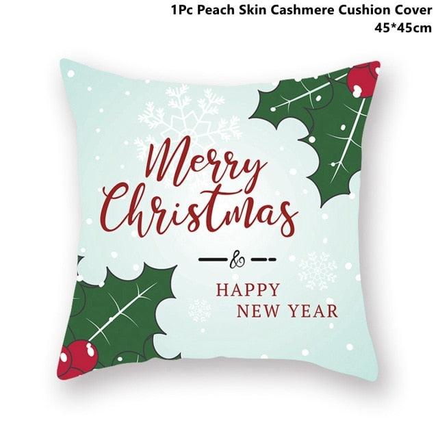 Christmas Pillowcase Santa Cluas Pillow Covers Xmas Holiday Couch Pillows Rustic Christmas Decorations Winter Pillowcase For Home Living Room Xmas Ornaments Navidad Gifts