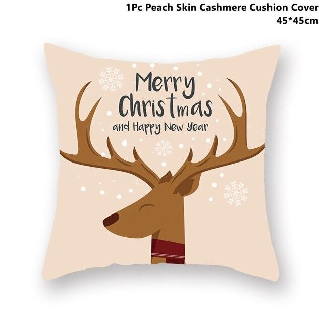 Christmas Pillowcase Santa Cluas Pillow Covers Xmas Holiday Couch Pillows Rustic Christmas Decorations Winter Pillowcase For Home Living Room Xmas Ornaments Navidad Gifts