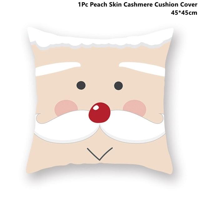 Christmas Pillowcase Santa Cluas Pillow Covers Xmas Holiday Couch Pillows Rustic Christmas Decorations Winter Pillowcase For Home Living Room Xmas Ornaments Navidad Gifts