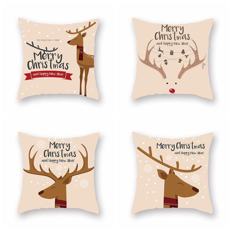 Christmas Pillowcase Santa Cluas Pillow Covers Xmas Holiday Couch Pillows Rustic Christmas Decorations Winter Pillowcase For Home Living Room Xmas Ornaments Navidad Gifts