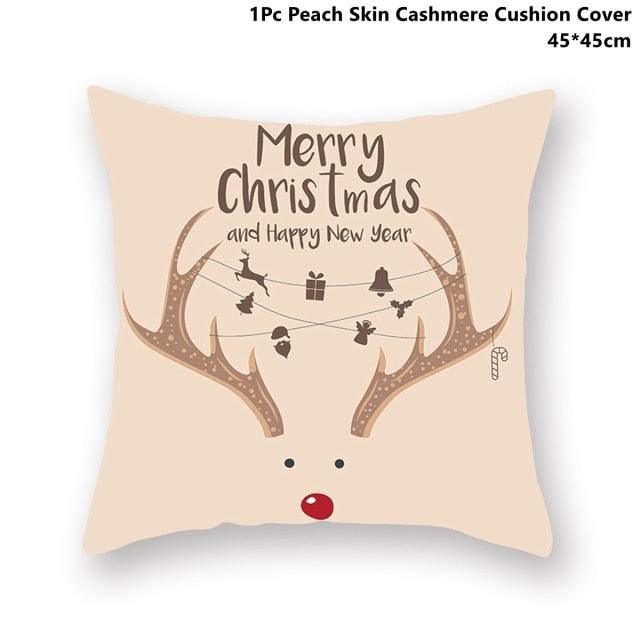 Christmas Pillowcase Santa Cluas Pillow Covers Xmas Holiday Couch Pillows Rustic Christmas Decorations Winter Pillowcase For Home Living Room Xmas Ornaments Navidad Gifts