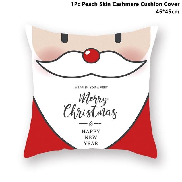 Christmas Pillowcase Santa Cluas Pillow Covers Xmas Holiday Couch Pillows Rustic Christmas Decorations Winter Pillowcase For Home Living Room Xmas Ornaments Navidad Gifts