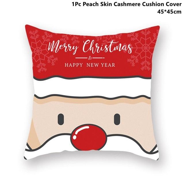 Christmas Pillowcase Santa Cluas Pillow Covers Xmas Holiday Couch Pillows Rustic Christmas Decorations Winter Pillowcase For Home Living Room Xmas Ornaments Navidad Gifts