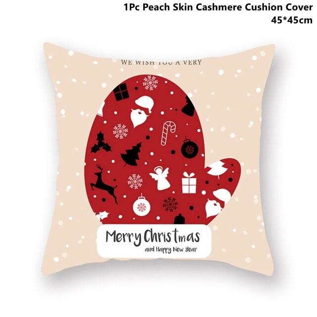 Christmas Pillowcase Santa Cluas Pillow Covers Xmas Holiday Couch Pillows Rustic Christmas Decorations Winter Pillowcase For Home Living Room Xmas Ornaments Navidad Gifts