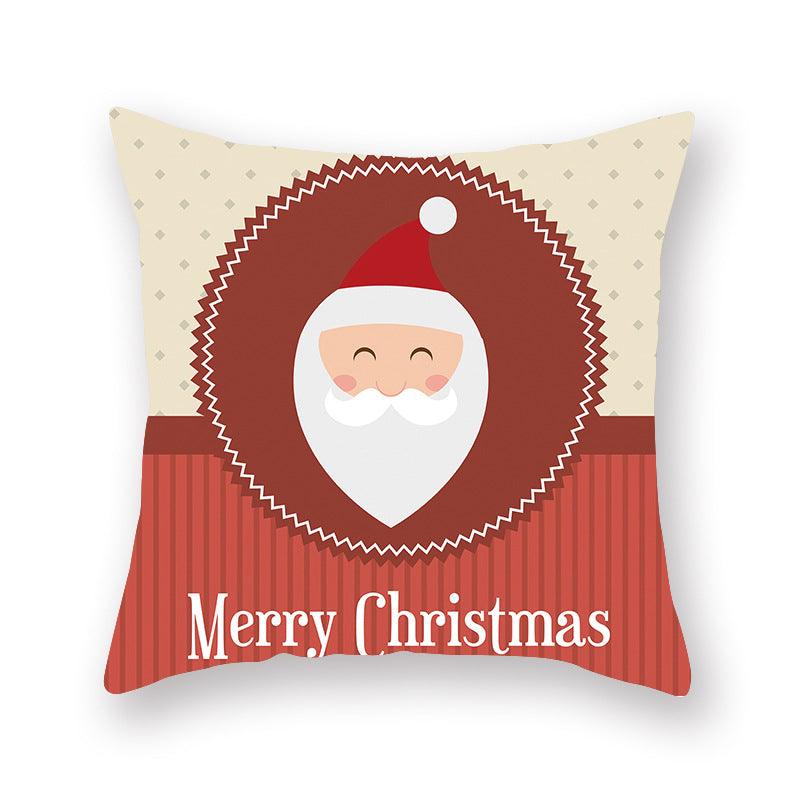 Christmas Xmas Red Pillow Case Tree Decoration Xmas Series Cushion Cover Case Pillow Zippered Square Pillowcase Santa Claus Cushion Cover Christmas Decorations For Home Snowman 45x45CM