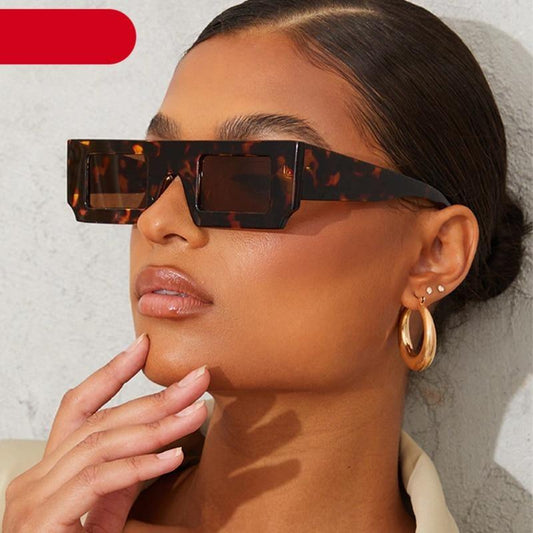 Classic Retro Rectangular Shape Sunglasses For Women New Classic & Vintage Style New Unique Small Size Luxury Square Shape Sunglasses For Female New Trendy Shades Eyewear