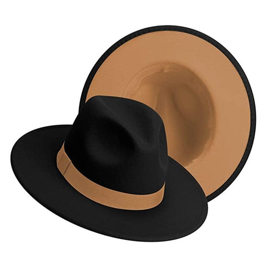 Classic Women's Fedora Hats Bright Colors Wide Brim Summer Hat Wide Brim Fedora Hat Men Women Two Colors Cowboy Fedora Comfortable Hats