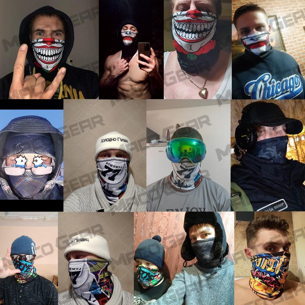 Clown Magic Bandana Running Scarf Half Face Cover Ski Fishing Biker Elasticity Hunting Hiking Sports Snowboard Mask Men Girl Army Bandana Scarf Neck Gaiter Buff Motorcycle Face Mask Balaclava Bicycle Helmet Liner Sport Headband Summer Breathable Mesh Band