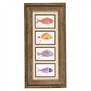Coastal Art Fish Collage Ocean Artist Inspired