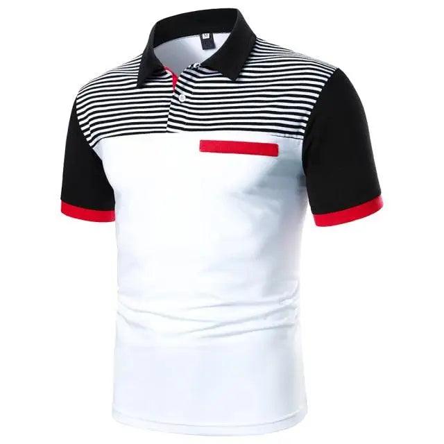 Cool Polo Men Shirt Nice Short Sleeve Polo Shirt Contrast More Color Polo New Clothing Summer Streetwear Casual Fashion Men Tops Men's Golf Polo Shirt Short Sleeve Tactical Polo Shirts Slim Fit Casual Tennis T-Shirt