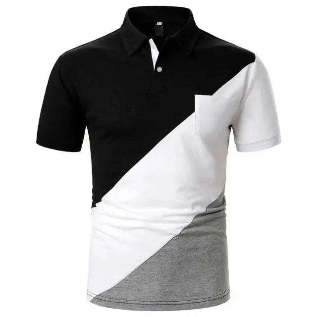 Cool Polo Men Shirt Nice Short Sleeve Polo Shirt Contrast More Color Polo New Clothing Summer Streetwear Casual Fashion Men Tops Men's Golf Polo Shirt Short Sleeve Tactical Polo Shirts Slim Fit Casual Tennis T-Shirt