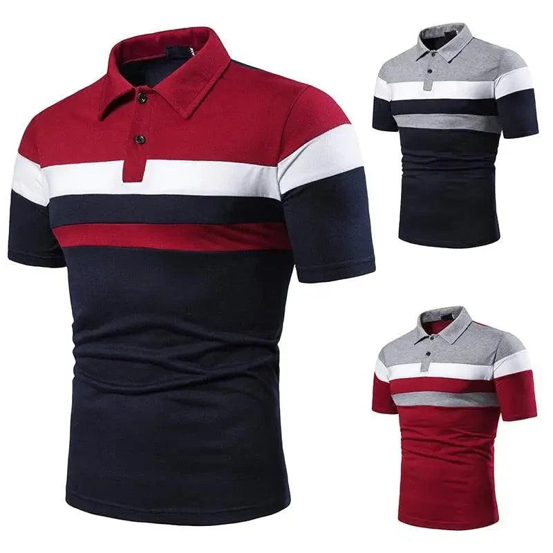 Cool Polo Men Shirt Nice Short Sleeve Polo Shirt Contrast More Color Polo New Clothing Summer Streetwear Casual Fashion Men Tops Men's Golf Polo Shirt Short Sleeve Tactical Polo Shirts Slim Fit Casual Tennis T-Shirt
