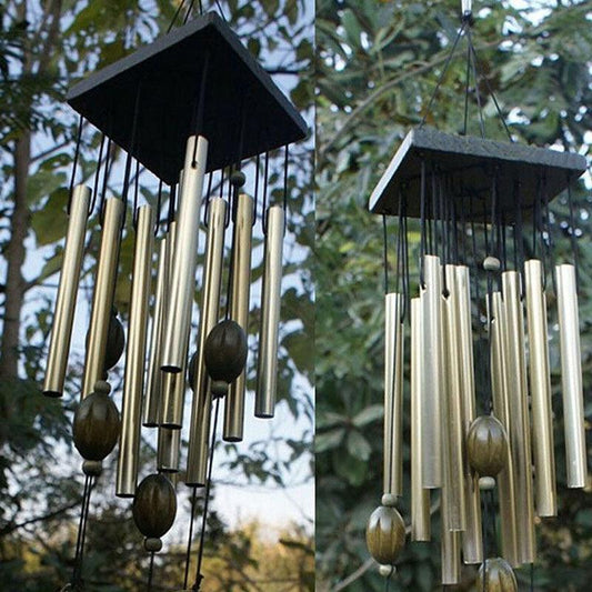 Copper Wind Chimes Bells Copper Tubes Metal Pipe Wind Chimes Rust-Proof Copper Wind Chimes For Garden Patio Yard And Home Decoration Door Hanging Ornament Outdoor Yard Garden Home
