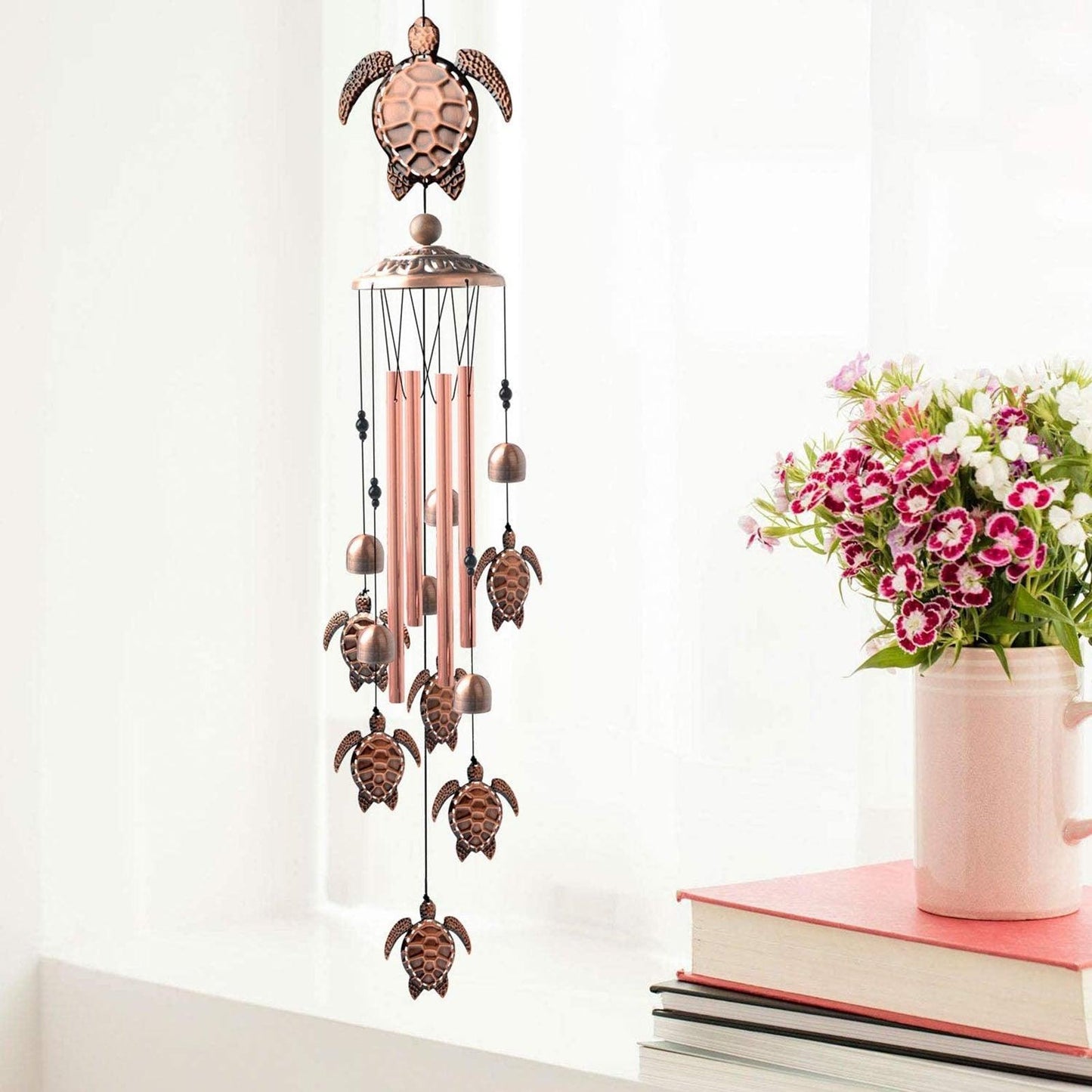 Copper Wind Chimes Outdoor Classic Wind Chimes Memorial Wind Chime Gifts for Grand Mother Garden Yard Decor Gift