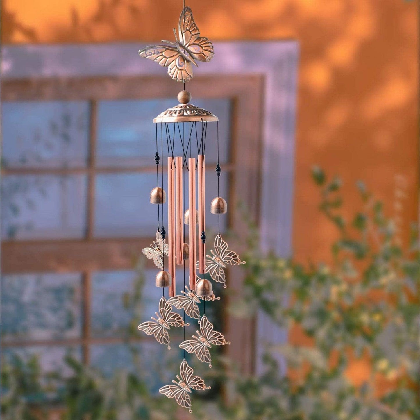 Copper Wind Chimes Outdoor Classic Wind Chimes Memorial Wind Chime Gifts for Grand Mother Garden Yard Decor Gift