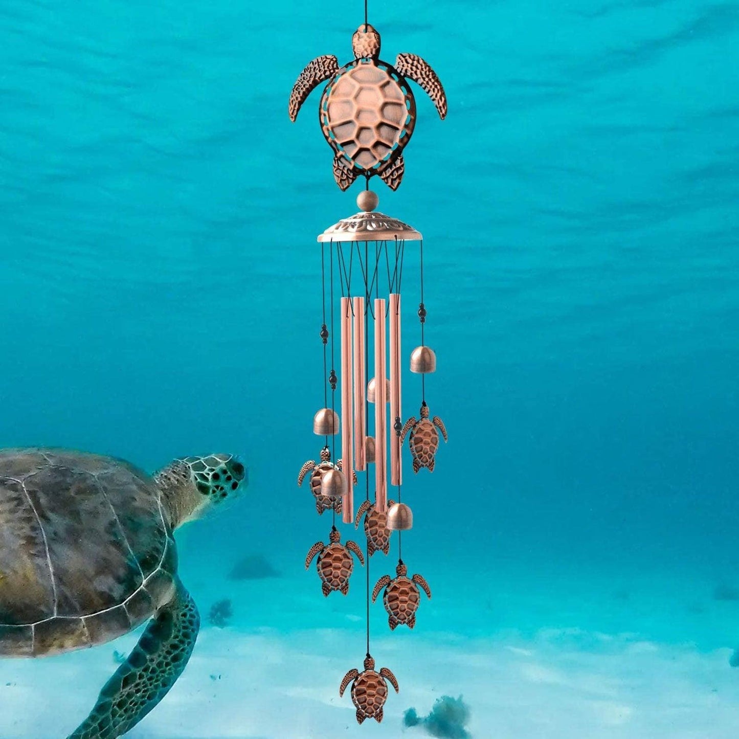 Copper Wind Chimes Outdoor Classic Wind Chimes Memorial Wind Chime Gifts for Grand Mother Garden Yard Decor Gift