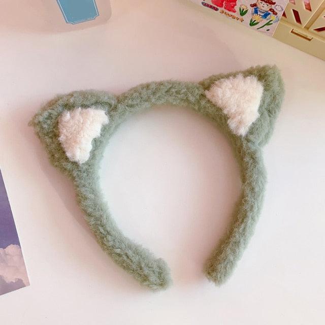 Cotton Cat's ears Autumn Winter 1Pc Plush Soft Warm Headband Hair Band Headwear for Women Girl Mix Styling Gorgeous Hair Accessories For Women