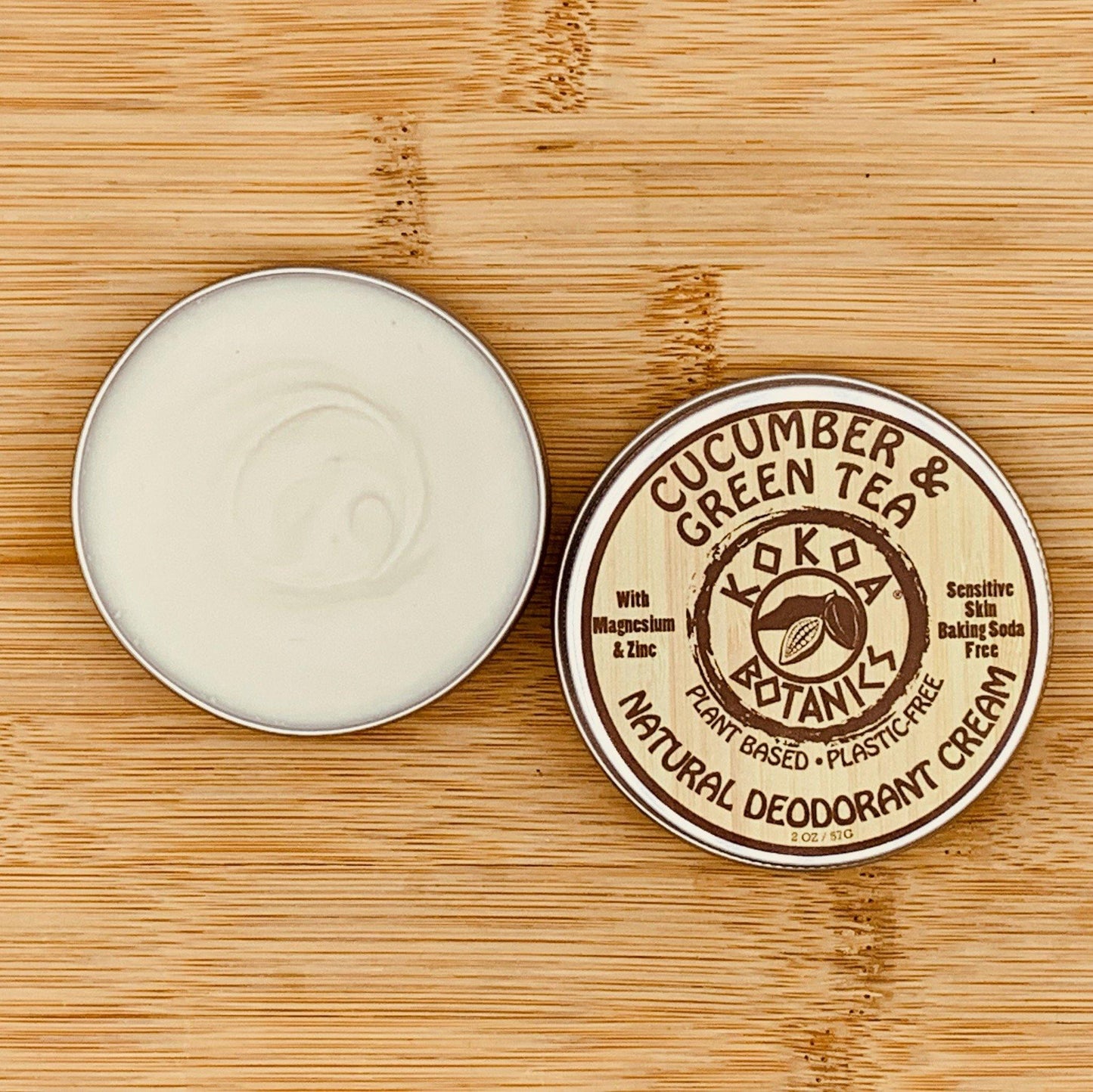 Natural Deodorant Paste - Cucumber & Green Tea - Sensitive Skin - Aluminum Free - Baking Soda Free - 2.5 oz