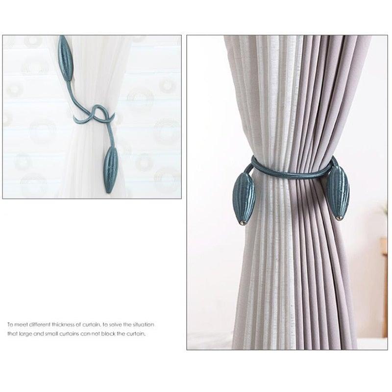 Creative Curtain Buckle Rope European Style Wild Curtain Tie Rings Window Straps For Living Room Home Decoration Accessories Curtain Tiebacks Clips Creative Window Drape Twist Tie Backs European Style Custom Made Curtain Holders Decorative
