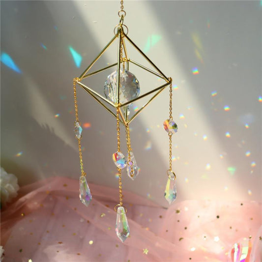 Crystal Dream Wind Chimes Dream Catcher Gifts Wall Hanging Home Decoration Window Wind Spinner OrnamentFor Bedroom Living Room Decoration Creative Girls Gifts Photography