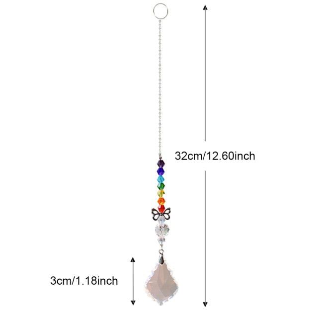 Crystal Wind Star Moon Pendant Handmade Sun Catcher Light Catcher Newly Designed Prism Crystal Colorful Light Prism Chandelier Glass Crystal Pendant Pearl Yarn Gift Handmade Garden Window Wedding Curtain Chandelier