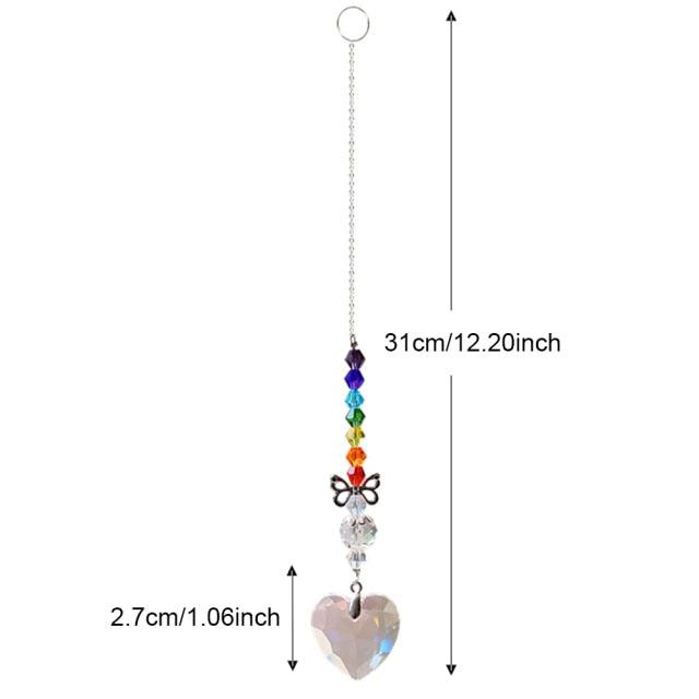 Crystal Wind Star Moon Pendant Handmade Sun Catcher Light Catcher Newly Designed Prism Crystal Colorful Light Prism Chandelier Glass Crystal Pendant Pearl Yarn Gift Handmade Garden Window Wedding Curtain Chandelier