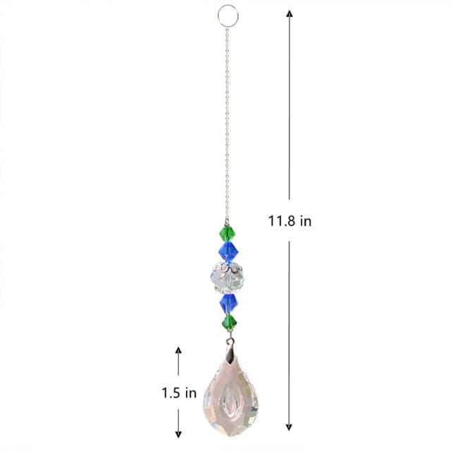Crystal Wind Star Moon Pendant Handmade Sun Catcher Light Catcher Newly Designed Prism Crystal Colorful Light Prism Chandelier Glass Crystal Pendant Pearl Yarn Gift Handmade Garden Window Wedding Curtain Chandelier