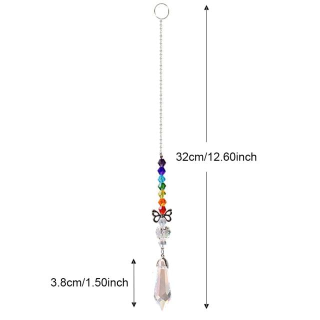 Crystal Wind Star Moon Pendant Handmade Sun Catcher Light Catcher Newly Designed Prism Crystal Colorful Light Prism Chandelier Glass Crystal Pendant Pearl Yarn Gift Handmade Garden Window Wedding Curtain Chandelier