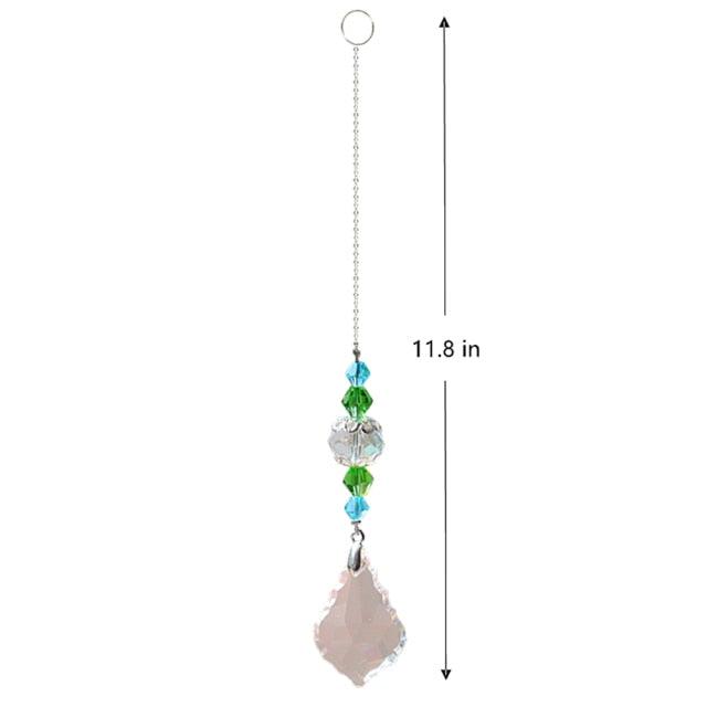 Crystal Wind Star Moon Pendant Handmade Sun Catcher Light Catcher Newly Designed Prism Crystal Colorful Light Prism Chandelier Glass Crystal Pendant Pearl Yarn Gift Handmade Garden Window Wedding Curtain Chandelier