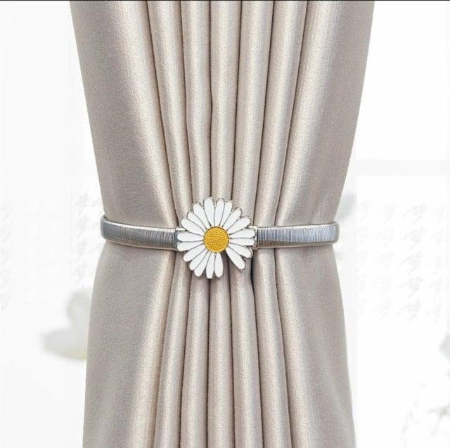 Curtain Tieback High Quality Elastic Holder Hook Buckle Clip Pretty And Fashion Polyester Decorative Home Accessories Leaves Curtain Holder Holdback For Window Drapery Convenient Office Home Decoration Buckle Holdbacks Curtain Straps