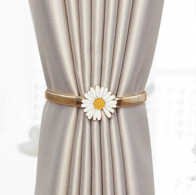 Curtain Tieback High Quality Elastic Holder Hook Buckle Clip Pretty And Fashion Polyester Decorative Home Accessories Leaves Curtain Holder Holdback For Window Drapery Convenient Office Home Decoration Buckle Holdbacks Curtain Straps