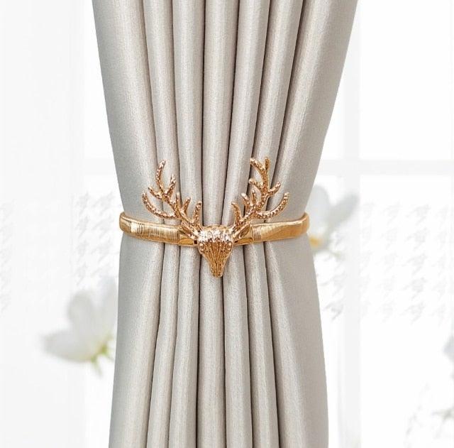 Curtain Tieback High Quality Elastic Holder Hook Buckle Clip Pretty And Fashion Polyester Decorative Home Accessories Leaves Curtain Holder Holdback For Window Drapery Convenient Office Home Decoration Buckle Holdbacks Curtain Straps