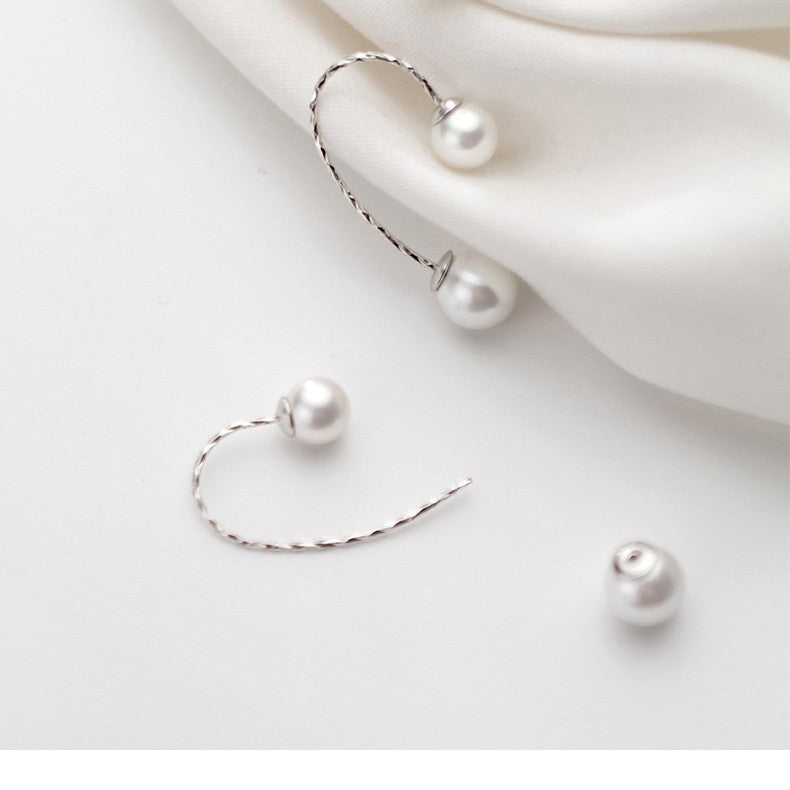 Japanese And Korean Fashion Shell Pearls Synthetic Pearl Ear Hook